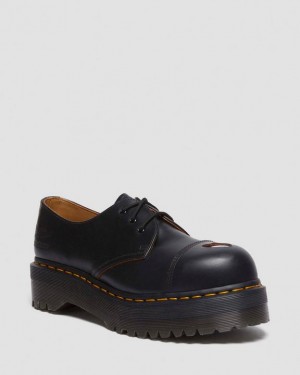 Dr. Martens 1461 Platform MADEME Leather Oxford Shoes Czarne | SN-DM84519