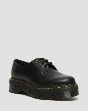 Dr. Martens 1461 Smooth Leather Platform Shoes Czarne | SN-DM85150