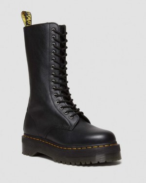 Dr. Martens 1B99 Pisa Leather Mid Calf Lace Up Boots Czarne | SN-DM85131