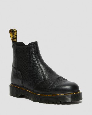 Dr. Martens 2976 Bex Fleece-Lined Platform Chelsea Boots Czarne | SN-DM84918