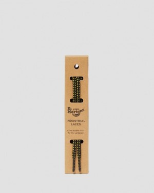 Dr. Martens 36 Inch Flat Shoe Laces (4-5 Eye) Black/Yellow | SN-DM85189