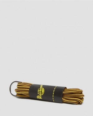 Dr. Martens 55 Inch Round Shoe Laces (8-10 Eye) Brown/Yellow | SN-DM85208
