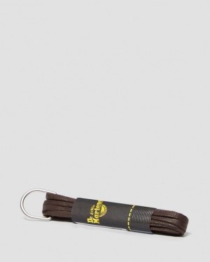 Dr. Martens 55 Inch Waxed Flat Shoe Laces (8-10 Eye) Brązowe | SN-DM85180