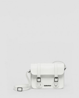 Dr. Martens 7 Inch Leather Crossbody Bag Białe | SN-DM84759