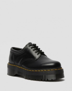 Dr. Martens 8053 Leather Platform Casual Shoes Czarne | SN-DM85154