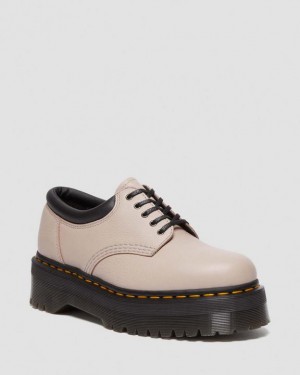 Dr. Martens 8053 Pisa Leather Platform Casual Shoes Szare Brązowe | SN-DM84538