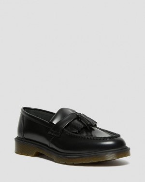 Dr. Martens Adrian Smooth Leather Tassel Loafers Czarne | SN-DM85020