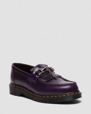 Dr. Martens Adrian Snaffle Bone Charm Tassel Loafers Jasny Fioletowe | SN-DM85022
