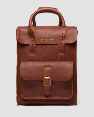Dr. Martens Ambassador Leather Backpack Brązowe | SN-DM84778