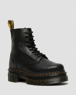 Dr. Martens Audrick Nappa Leather Platform Ankle Boots Czarne | SN-DM84680