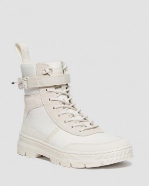 Dr. Martens Combs Tech Poly & Suede Casual Boots White/Beige | SN-DM84304