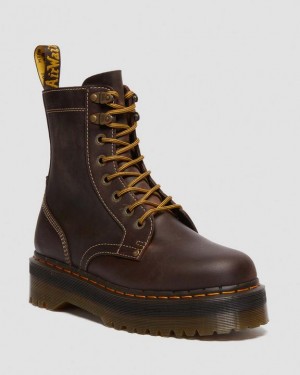 Dr. Martens Jadon Boot Arc Crazy Horse Platforms Brązowe | SN-DM84687