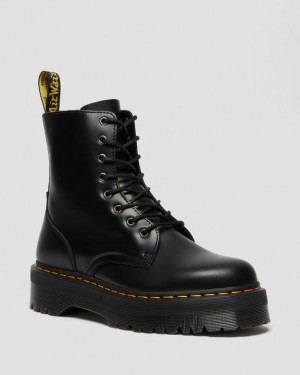 Dr. Martens Jadon Boot Smooth Leather Platforms Czarne | SN-DM85142