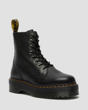 Dr. Martens Jadon III Boot Pisa Leather Platforms Czarne | SN-DM84693
