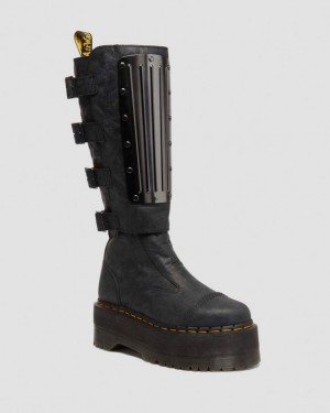 Dr. Martens Jadon Max Boot Hi Buckle Platforms Czarne | SN-DM85141