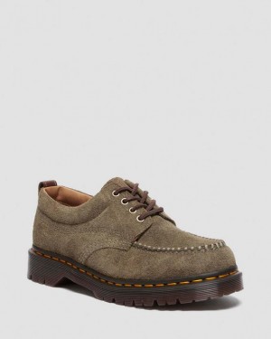 Dr. Martens Lowell Suede Moc Toe Shoes Brązowe | SN-DM85056