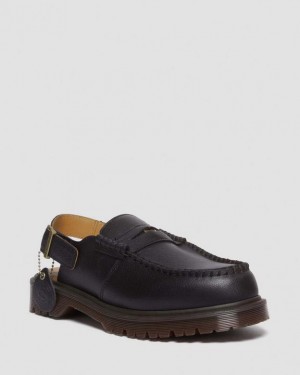 Dr. Martens Penton Westminster Leather Slingback Mules Czarne | SN-DM85067
