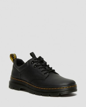 Dr. Martens Reeder Wyoming Leather Utility Shoes Czarne | SN-DM85040