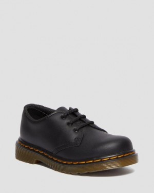 Dr. Martens Toddler 1461 Softy T Leather Oxford Shoes Czarne | SN-DM84508