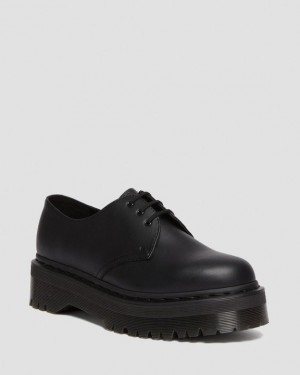 Dr. Martens Vegan 1461 Mono Felix Platform Shoes Czarne | SN-DM85034